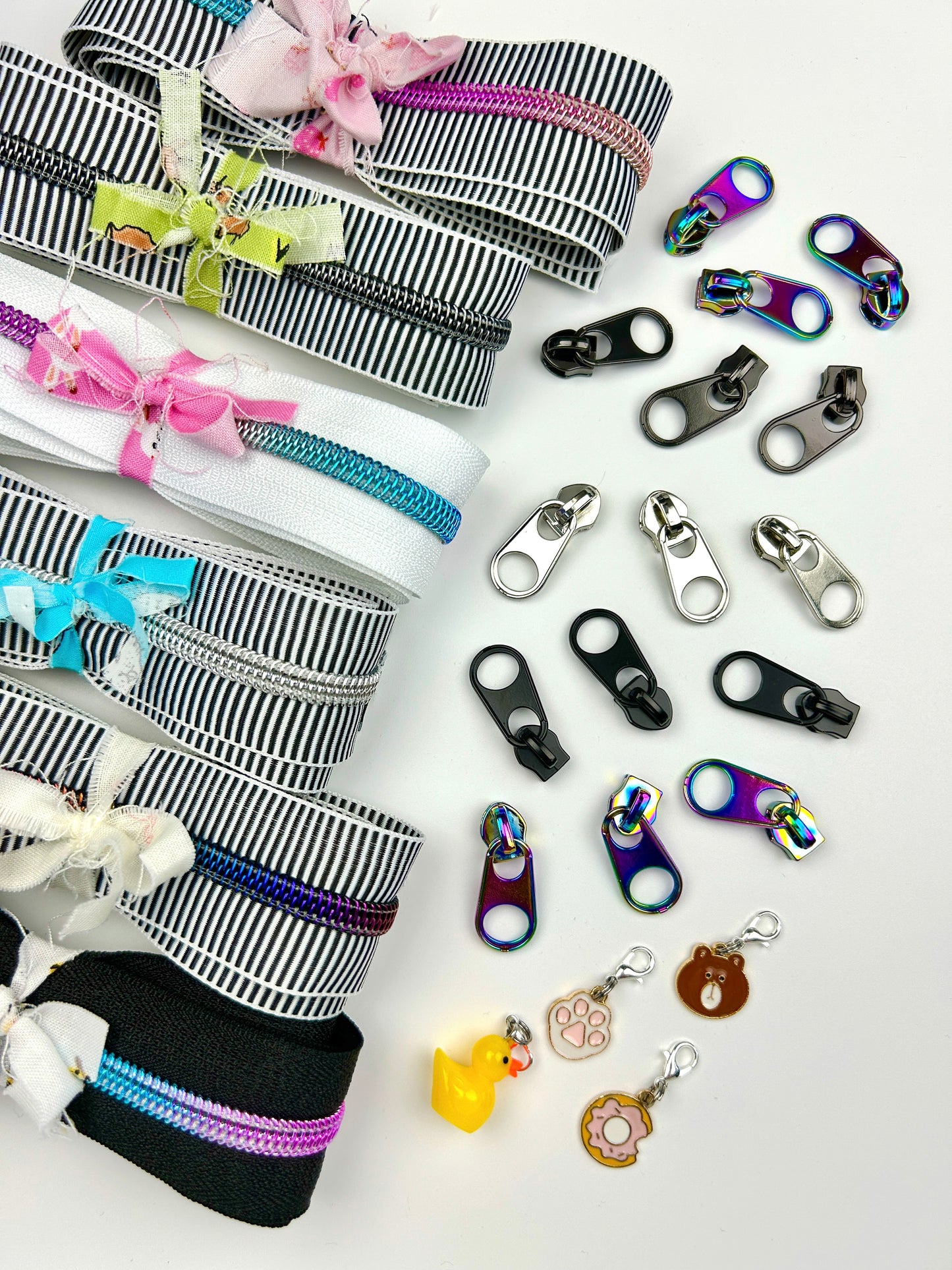 Zipper Tape, Pulls & Charm Bundle