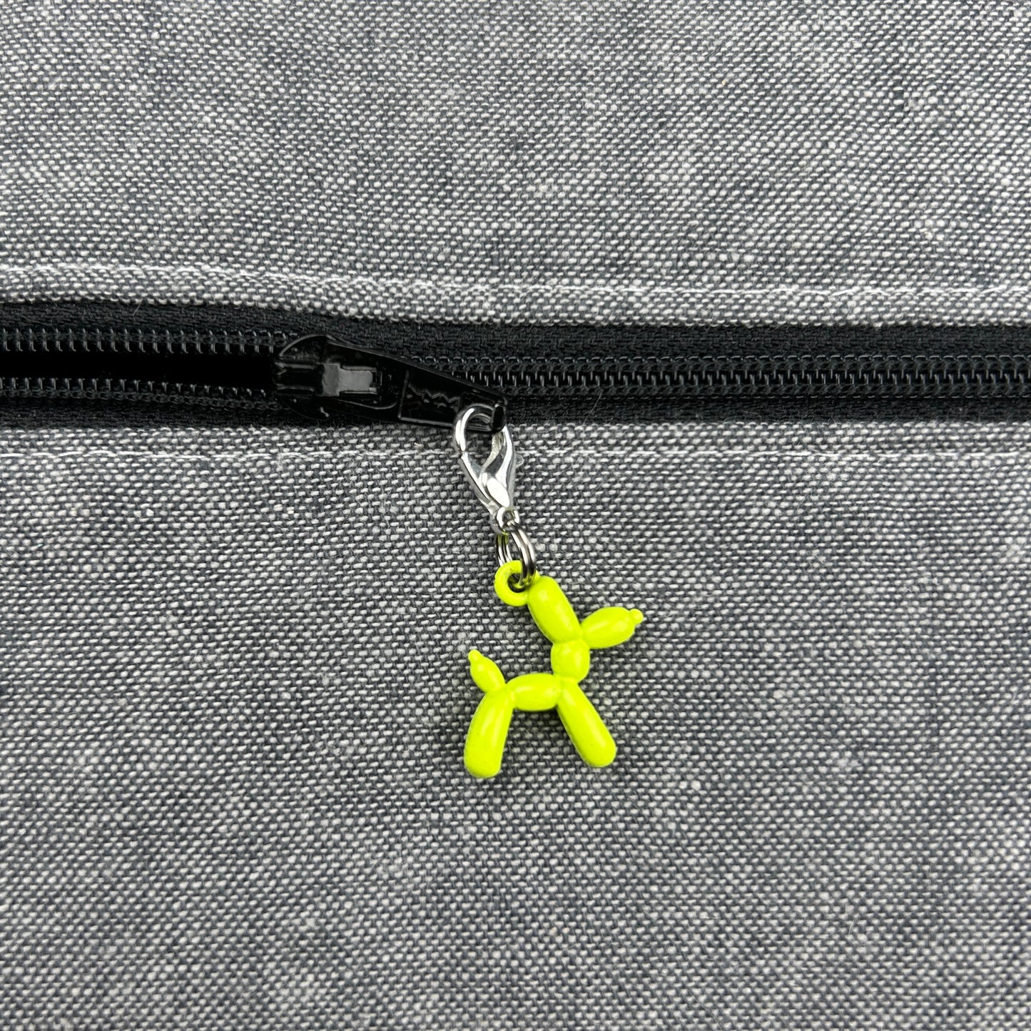 Colored Balloon Dog Zipper Charm