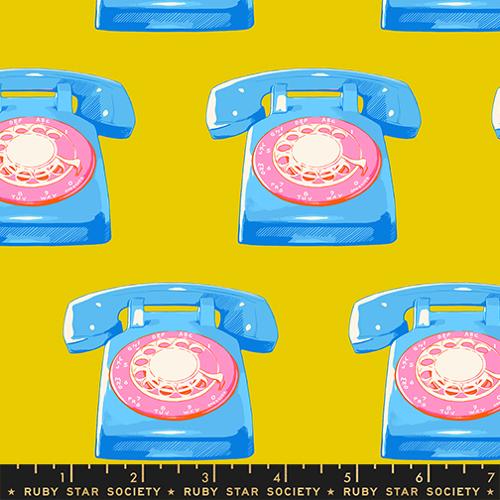 Sparkle Mart Telephones Golden Hour *½ Yard*