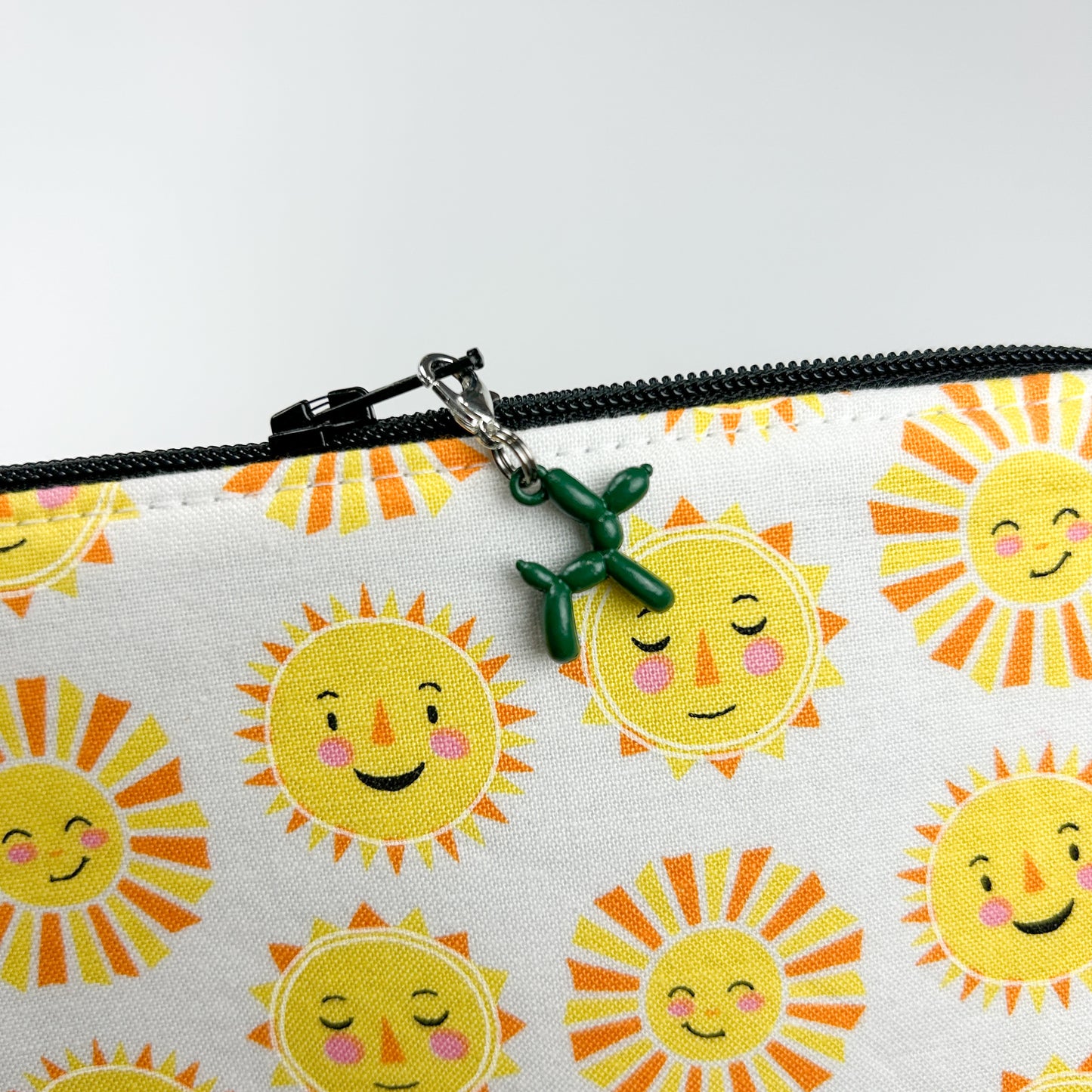 Colored Balloon Dog Zipper Charm