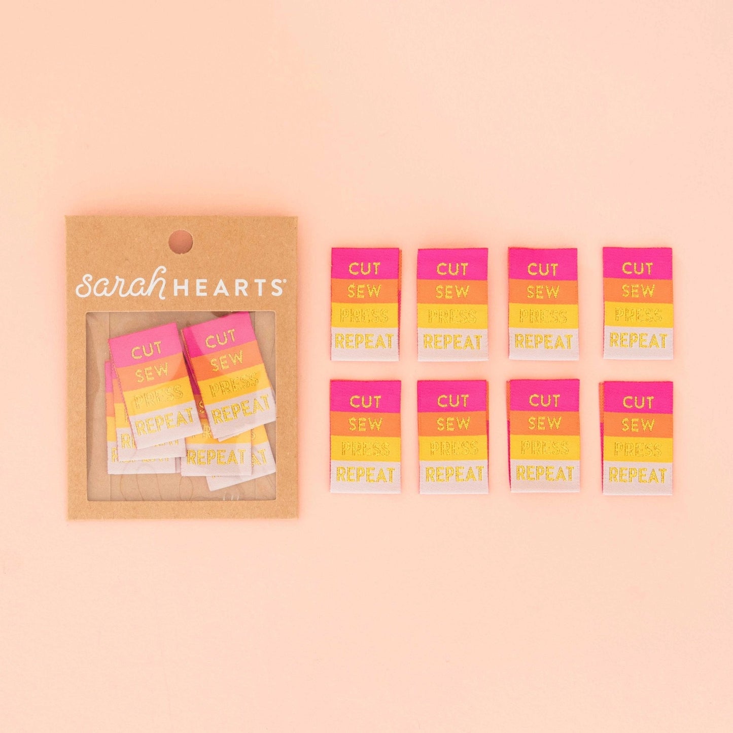 Sarah Hearts Woven Labels Cut Sew Press Repeat