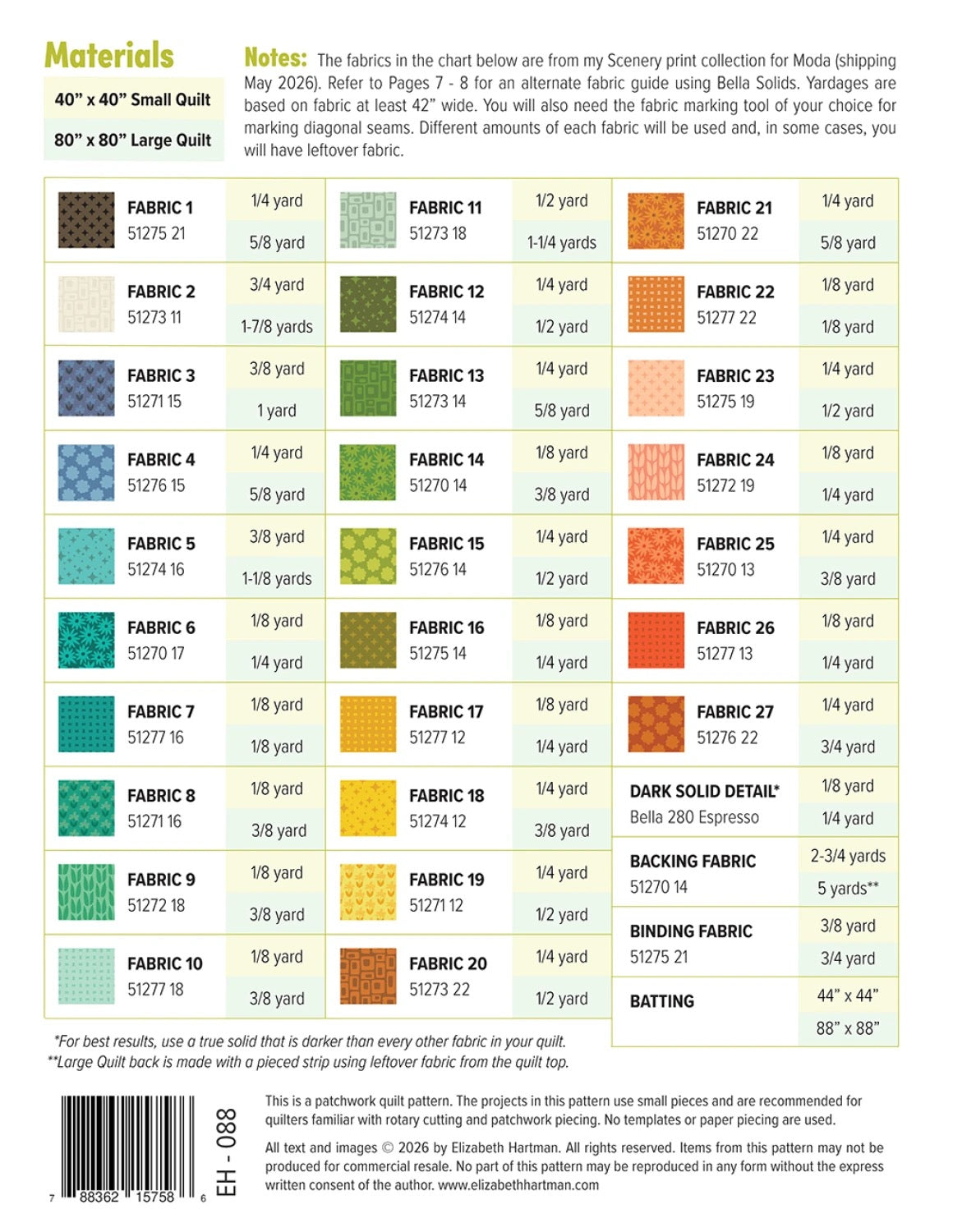 Outdoors Quilt Pattern