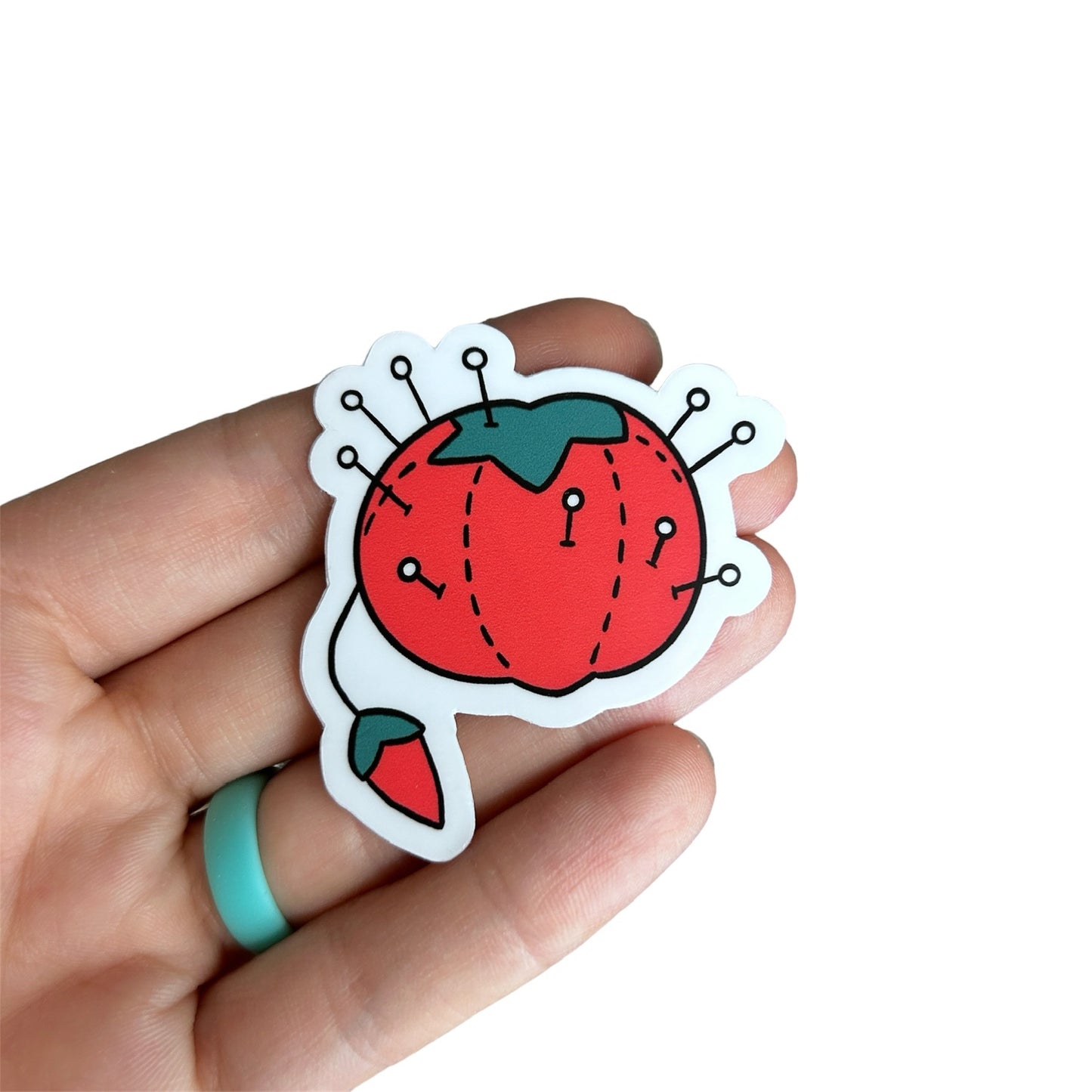 Pin Cushion Waterproof Sticker