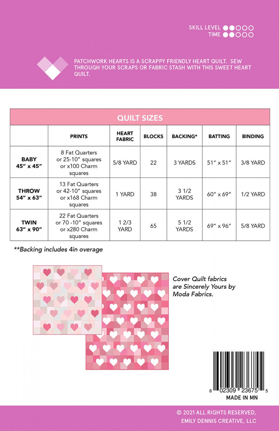 Patchwork Hearts Quilt Pattern