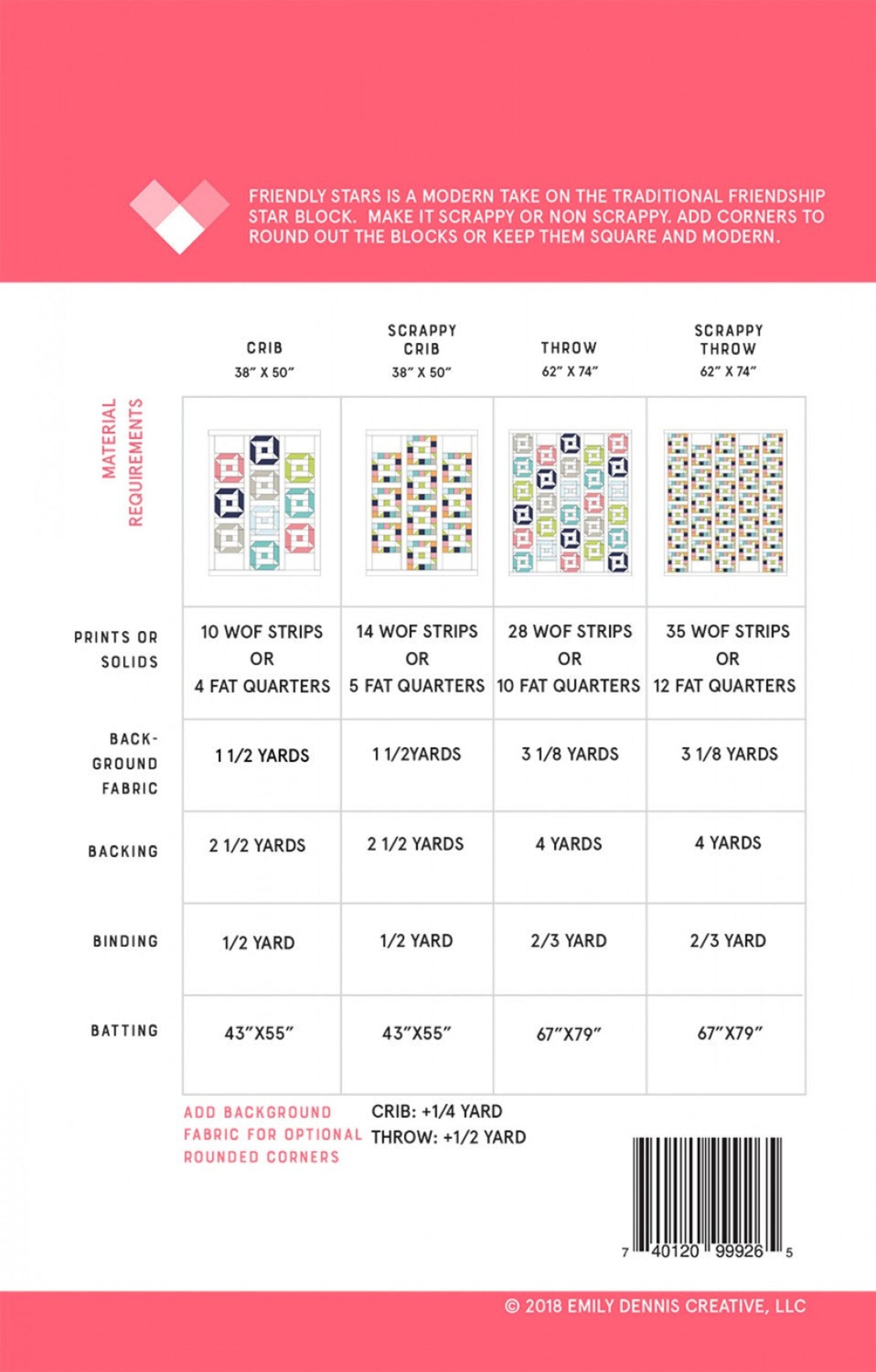 Friendly Stars Quilt Pattern