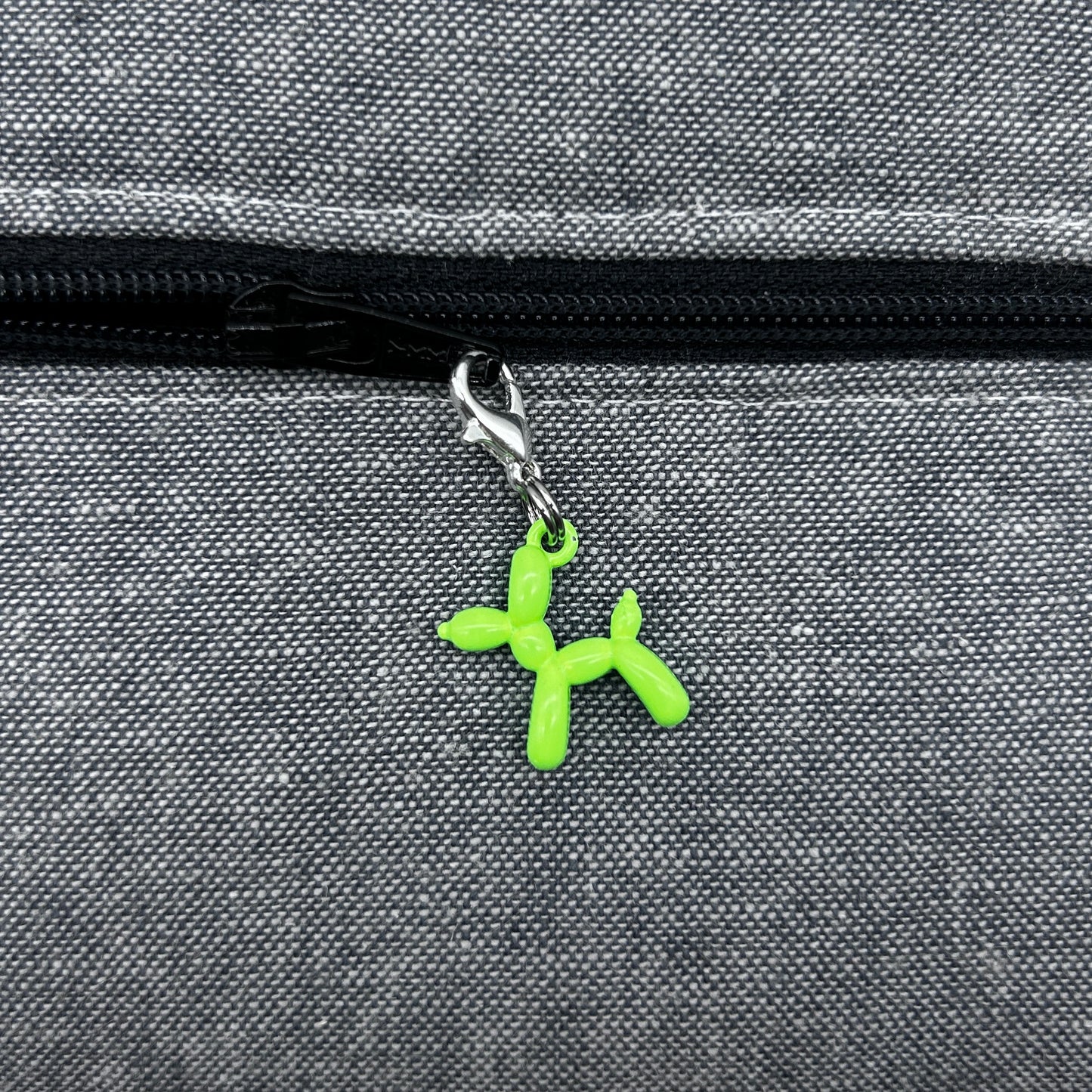 Colored Balloon Dog Zipper Charm