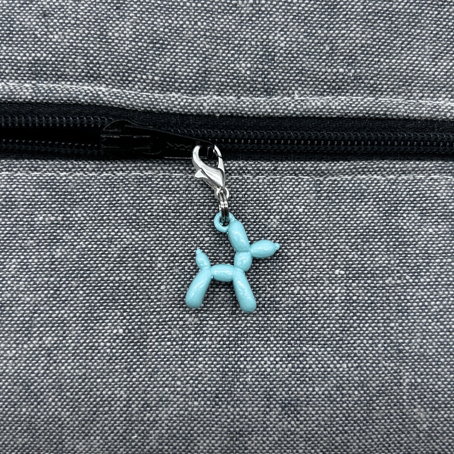 Colored Balloon Dog Zipper Charm