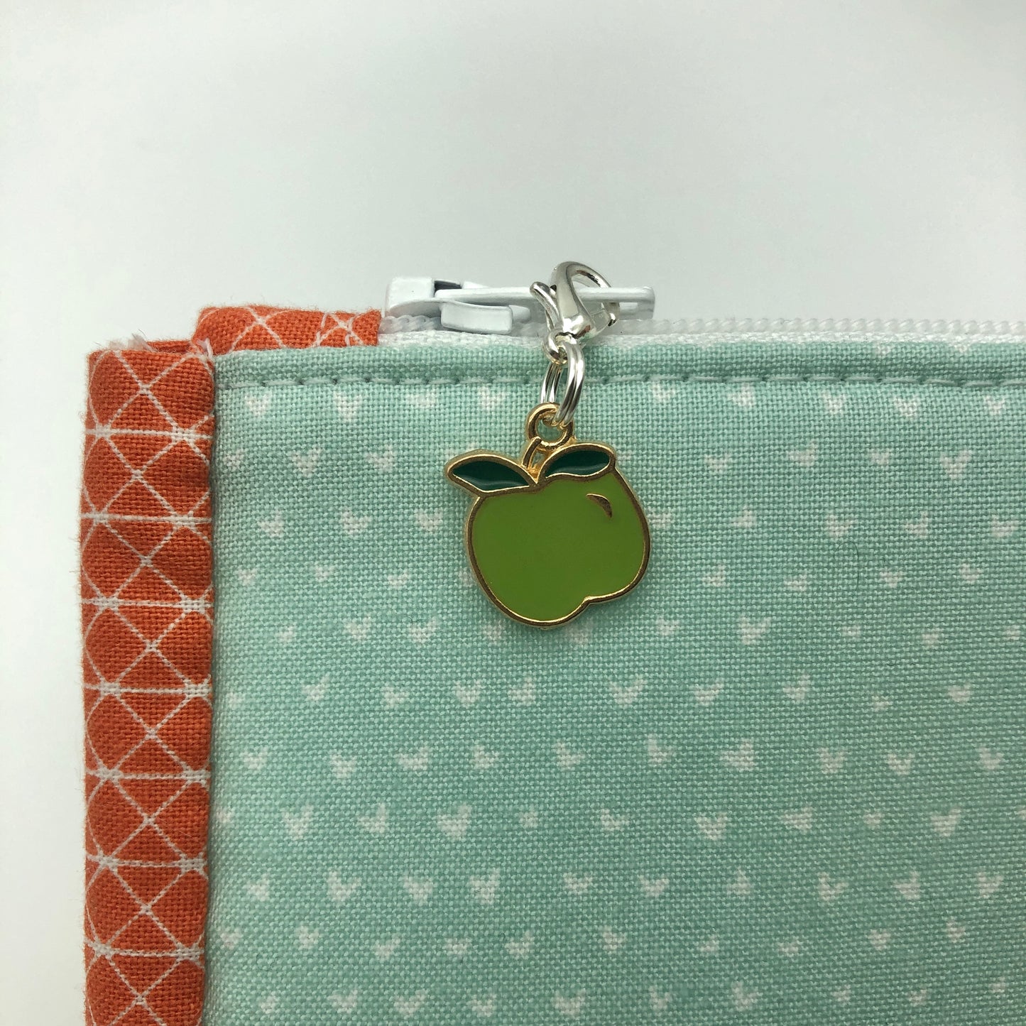 Green Apple Zipper Charm
