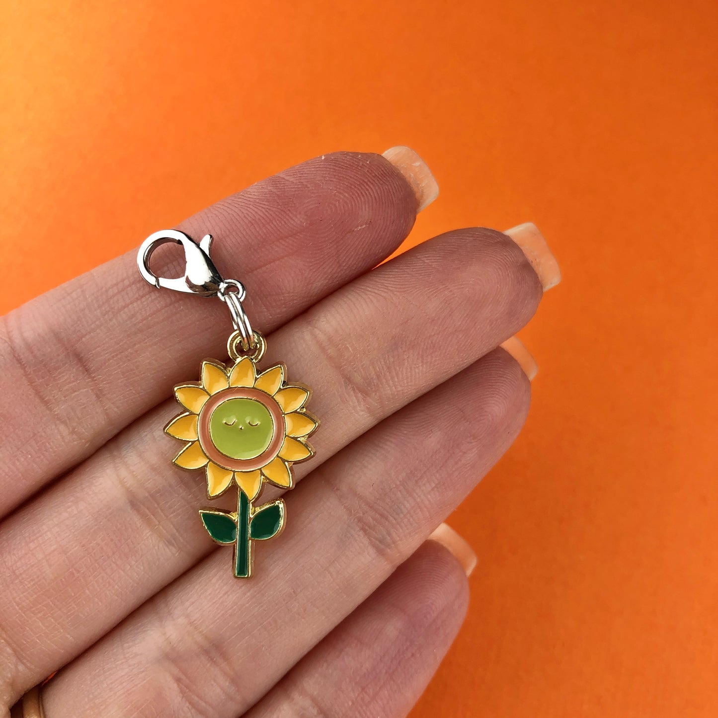 Sunflower Zipper Charm