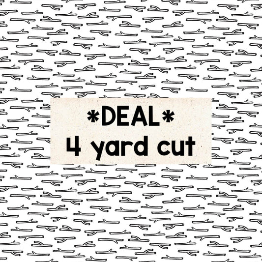 Black and White Twigs 4 Yard Cut Deal