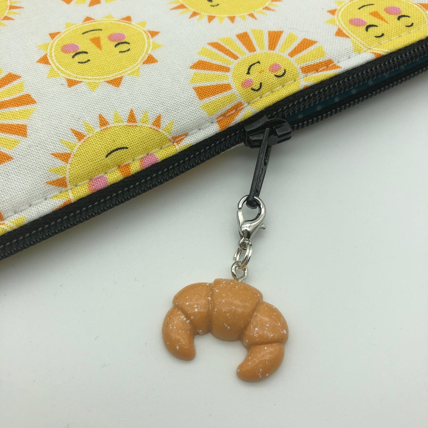 Croissant Roll Zipper Charm
