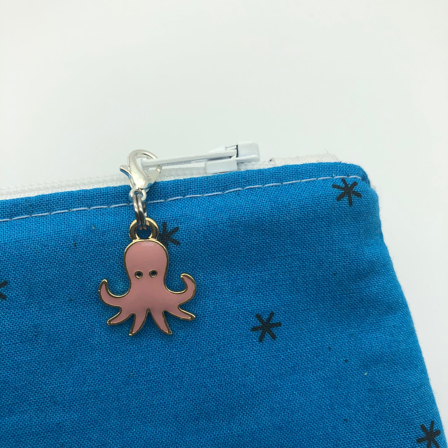 Pink Octopus Zipper Charm