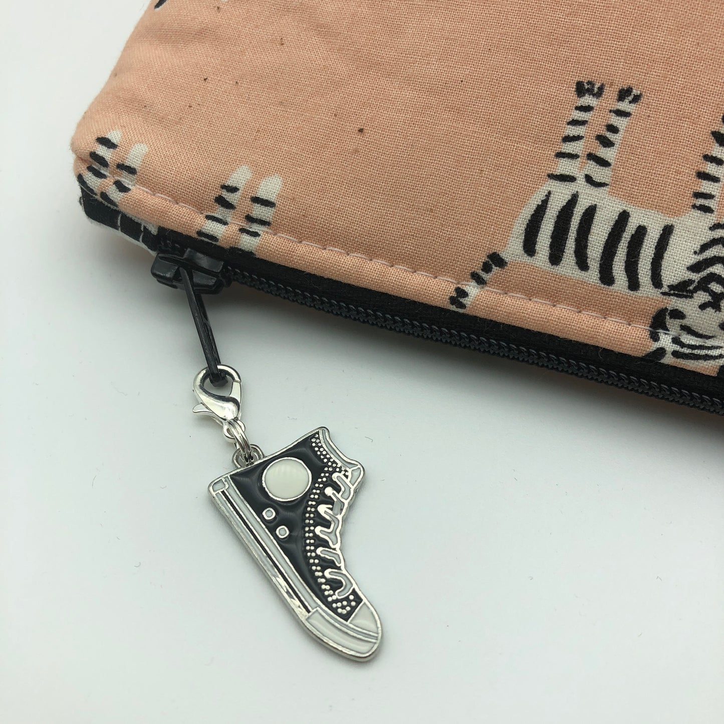 Black Sneaker Zipper Charm