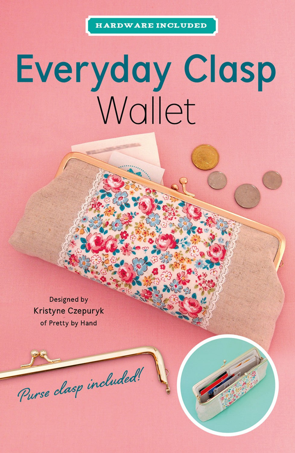 Everyday Clasp Wallet Pattern Including Hardware Fabric Pop