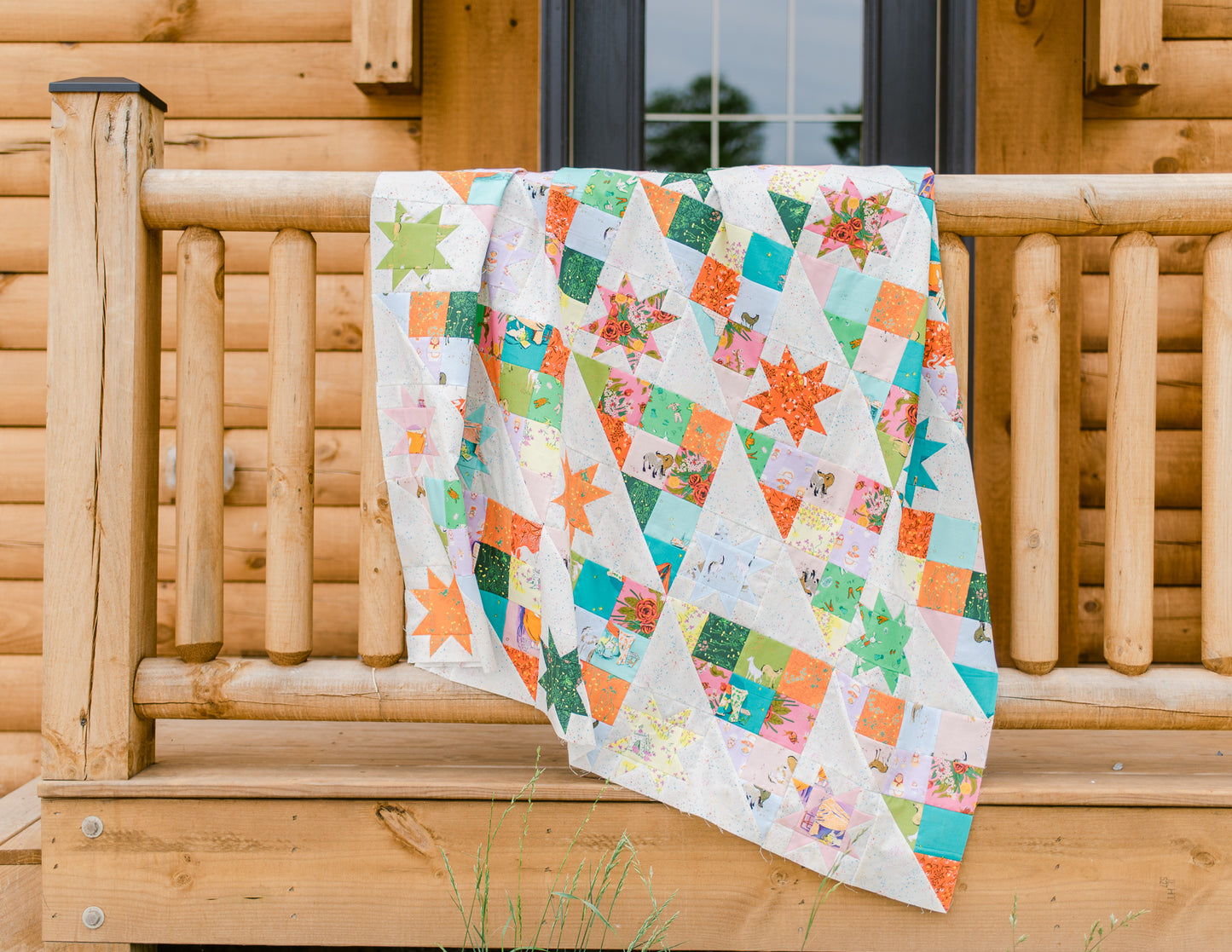 Hodgepodge Quilt Throw Sized Kit 60"x72"