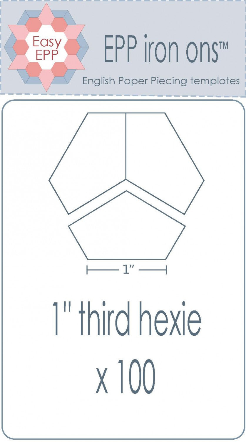 1" Iron On EPP Third Hexagons