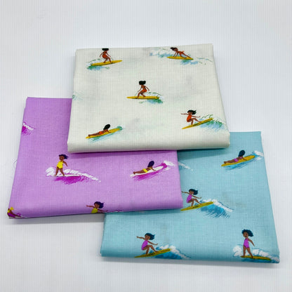 Tiny Surfers 3 Fat Quarters