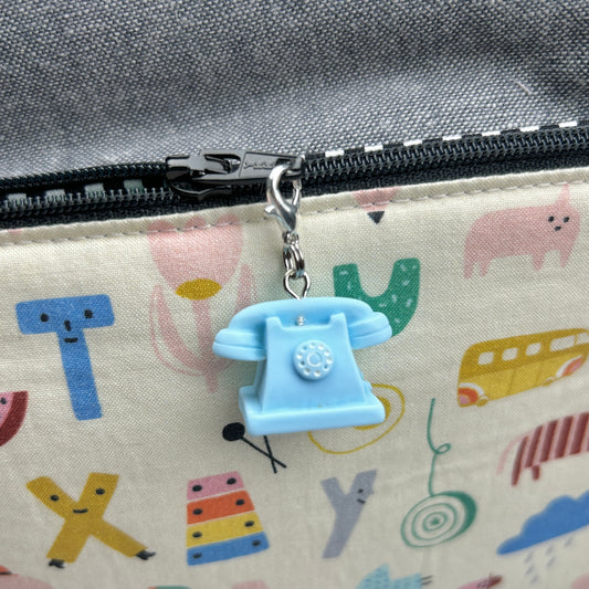 Retro Phone Zipper Charm