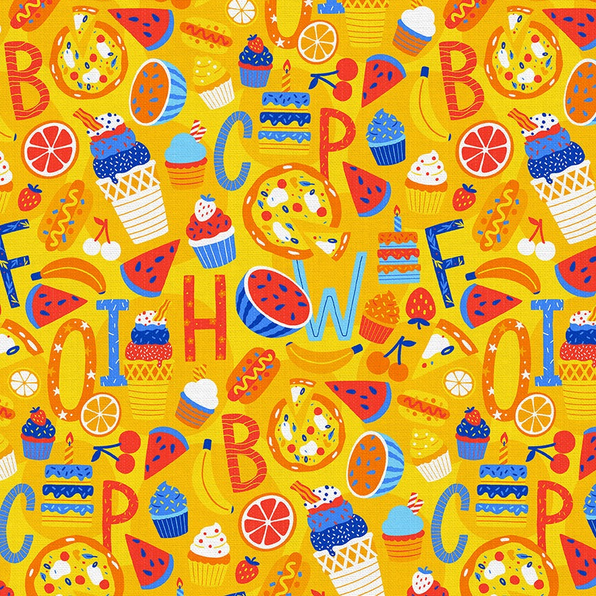 Yellow Alphabet Toss