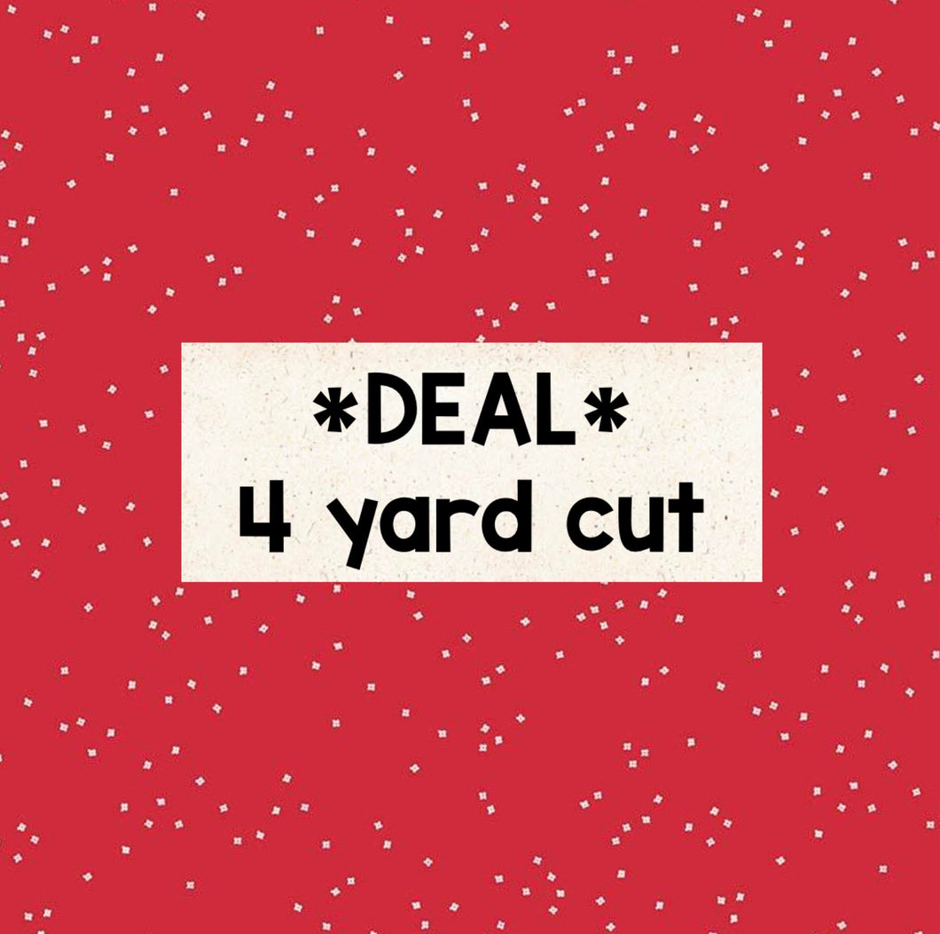 Blossoms Red 4 Yard Cut Deal