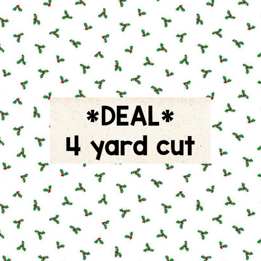 Christmas Joy Holly 4 Yard Cut Deal
