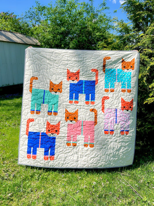 Cats in Pajamas Small Quilt Kit