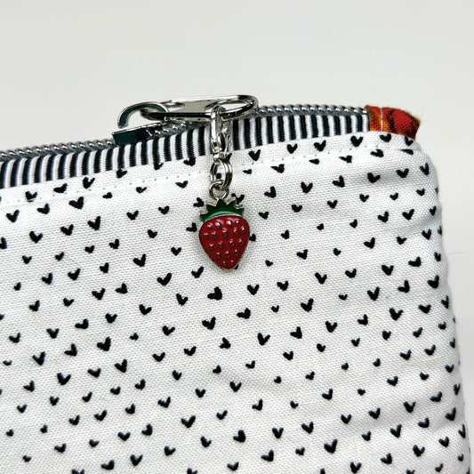 Mini Strawberry Zipper Charm