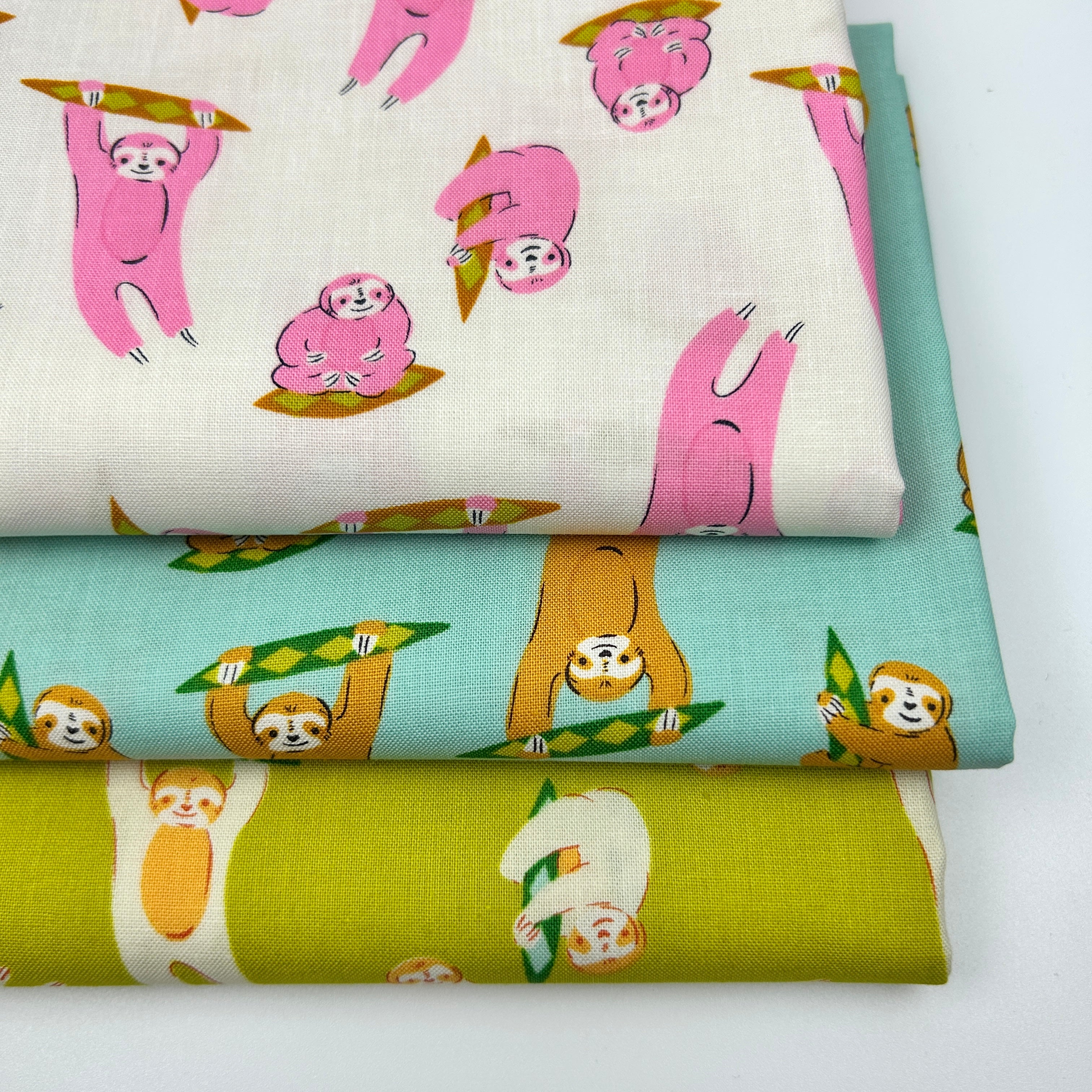 Animal Animal Sloth FQ Bundle – Fabric Pop