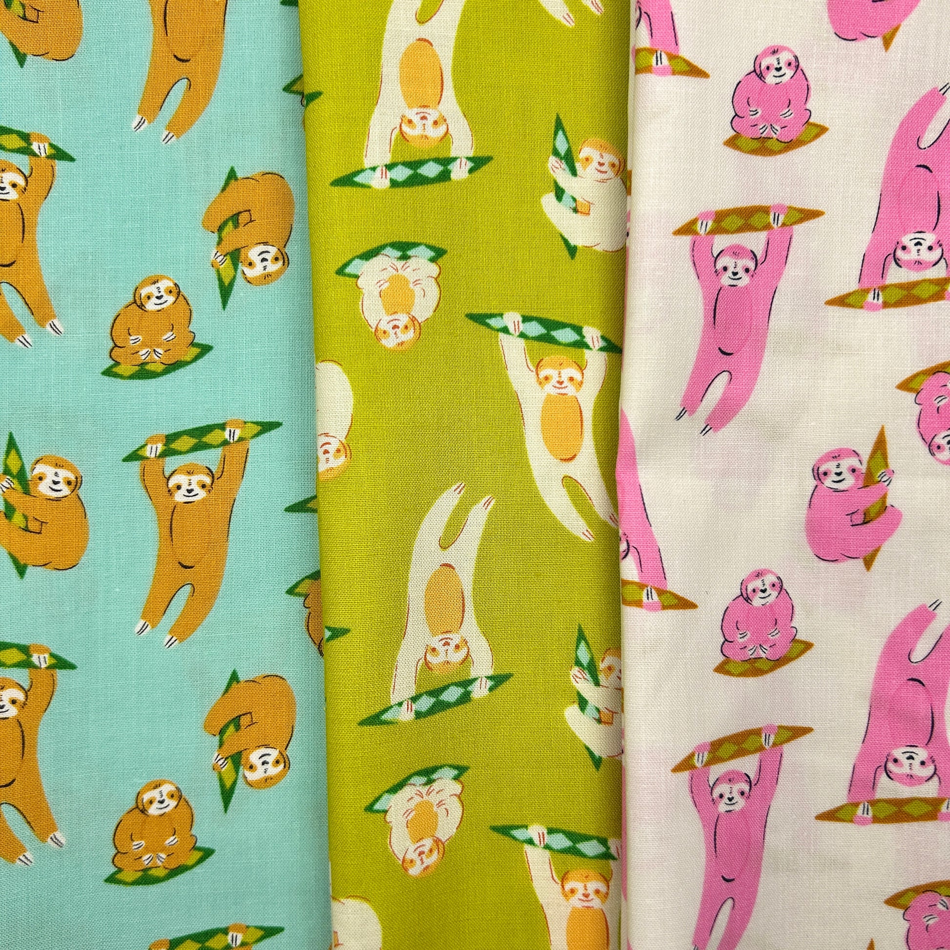 Animal Animal Sloth FQ Bundle – Fabric Pop