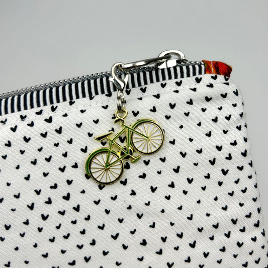 Bicycle Zipper Charm