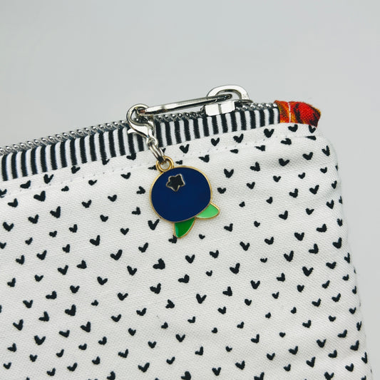 Blueberry Zipper Charm