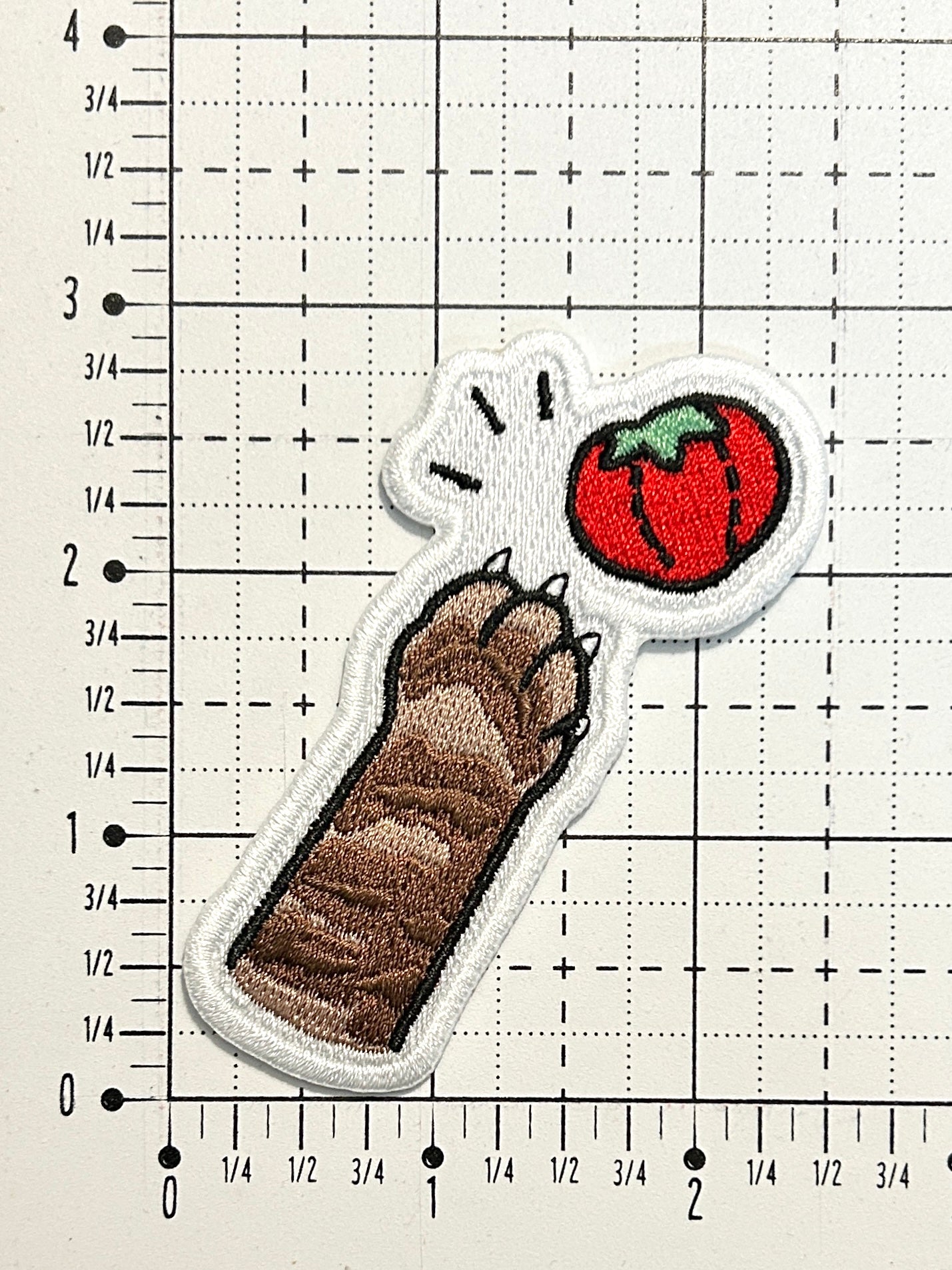 Cat Paw Embroidered Iron On Patch