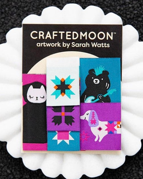 Craftedmoon Labels Blue and Purple