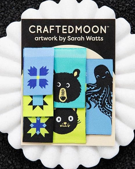 Craftedmoon Labels Blue and Green