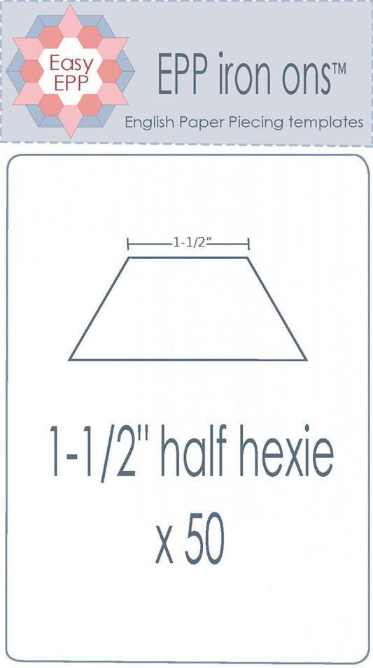 1 ½" Iron On EPP Half Hexagons