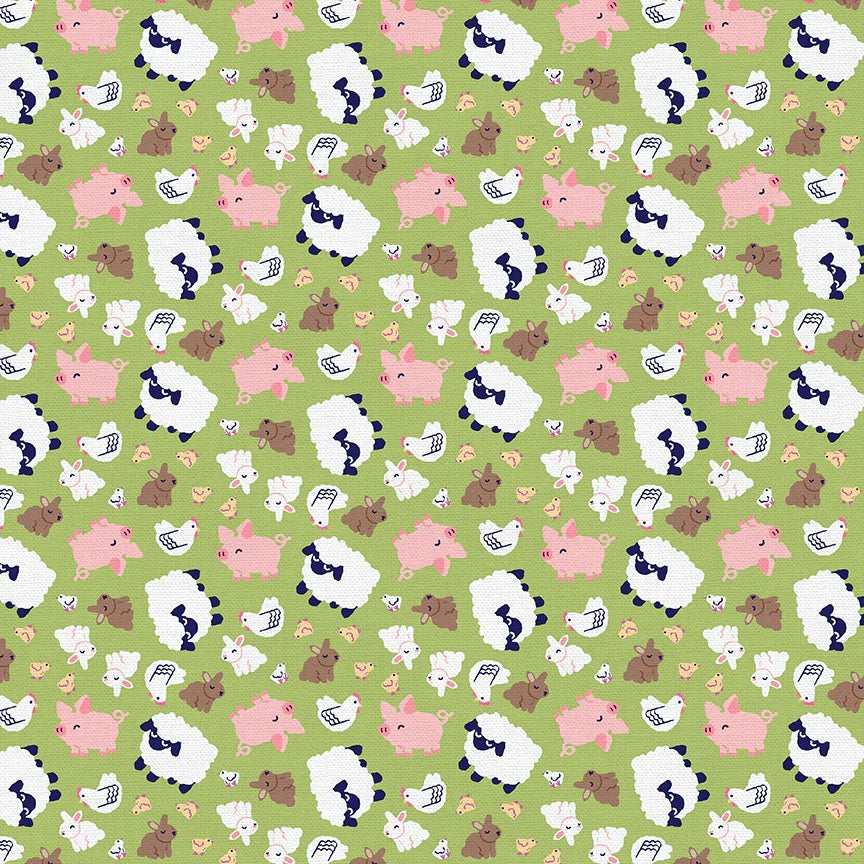 Cozy Cottage Farm Animal Light Green