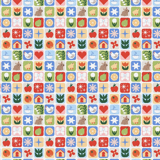 Cozy Cottage Mini Icons Red/Blue/Yellow