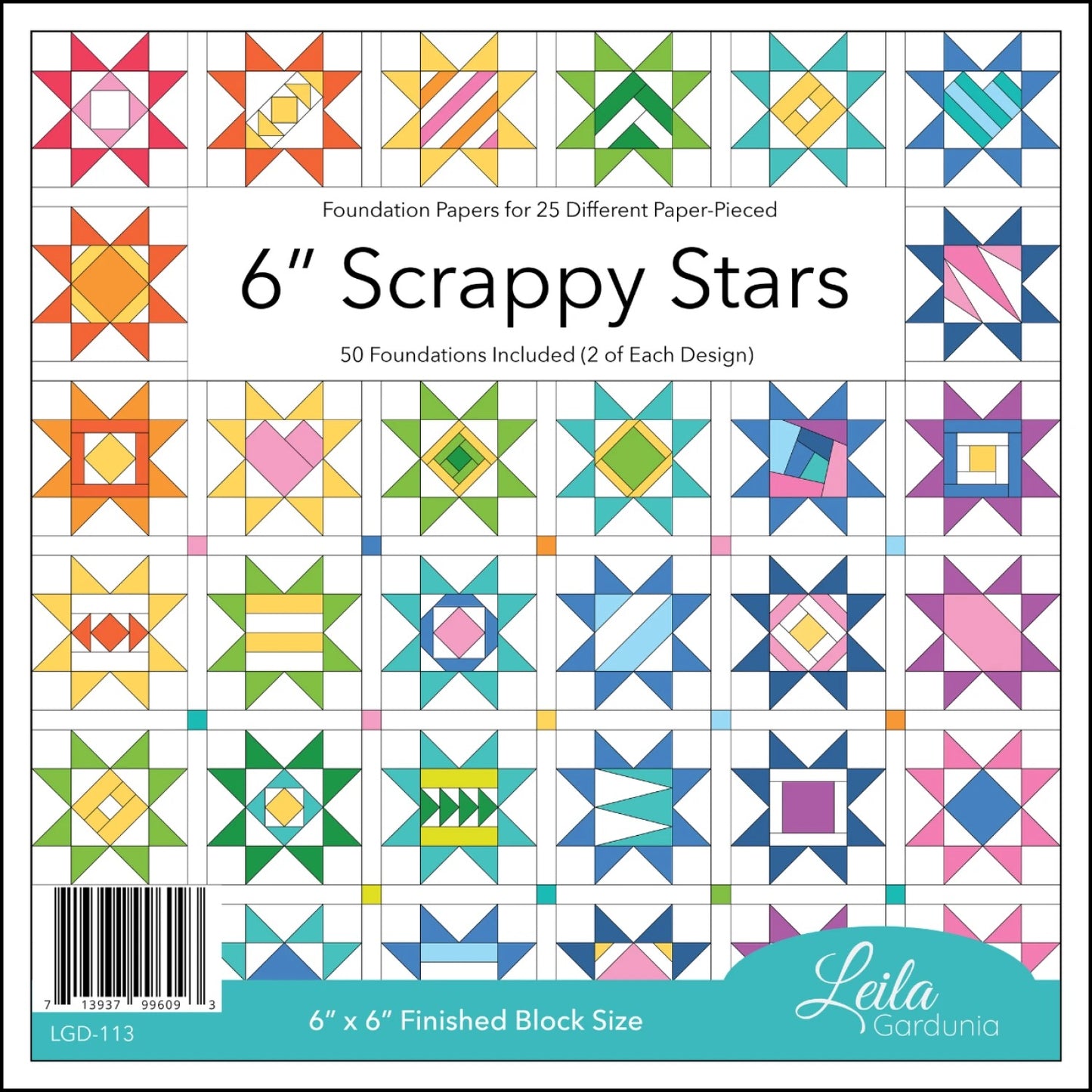 6" Scrappy Stars Foundation Pad