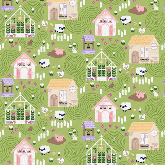 Cozy Cottages Light Green