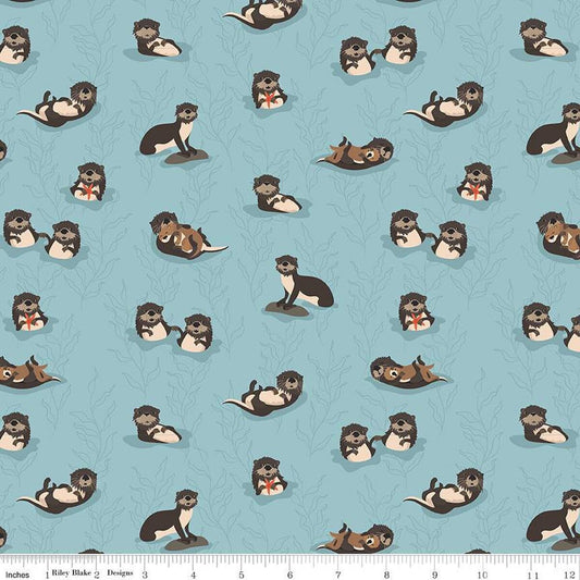 Sea Otters Aqua