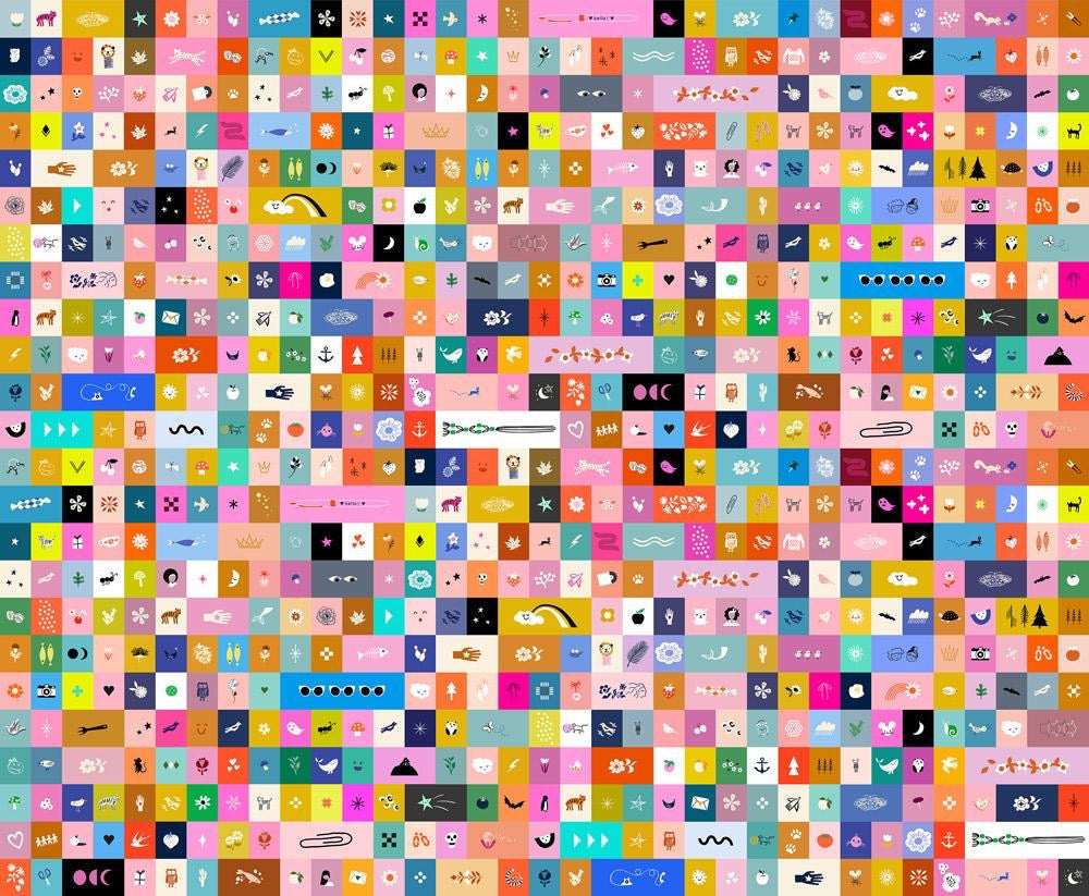 Selvedge Magic Icons *½ Yard* – Fabric Pop