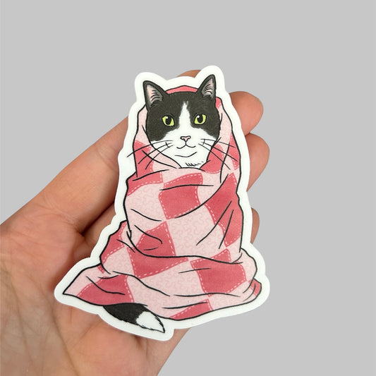 Tuxedo Cat Waterproof Sticker
