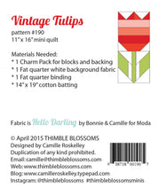 Load image into Gallery viewer, Vintage Tulips Mini Quilt Pattern
