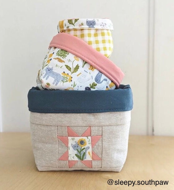 Art Gallery Fabrics - ✨ Tiny bins, big storage bliss! ✨ Meet your new  organizational favorites! The Bitty Bins by @fabricpop are like mini tidy  miracles, perfect for your sewing room treasures.