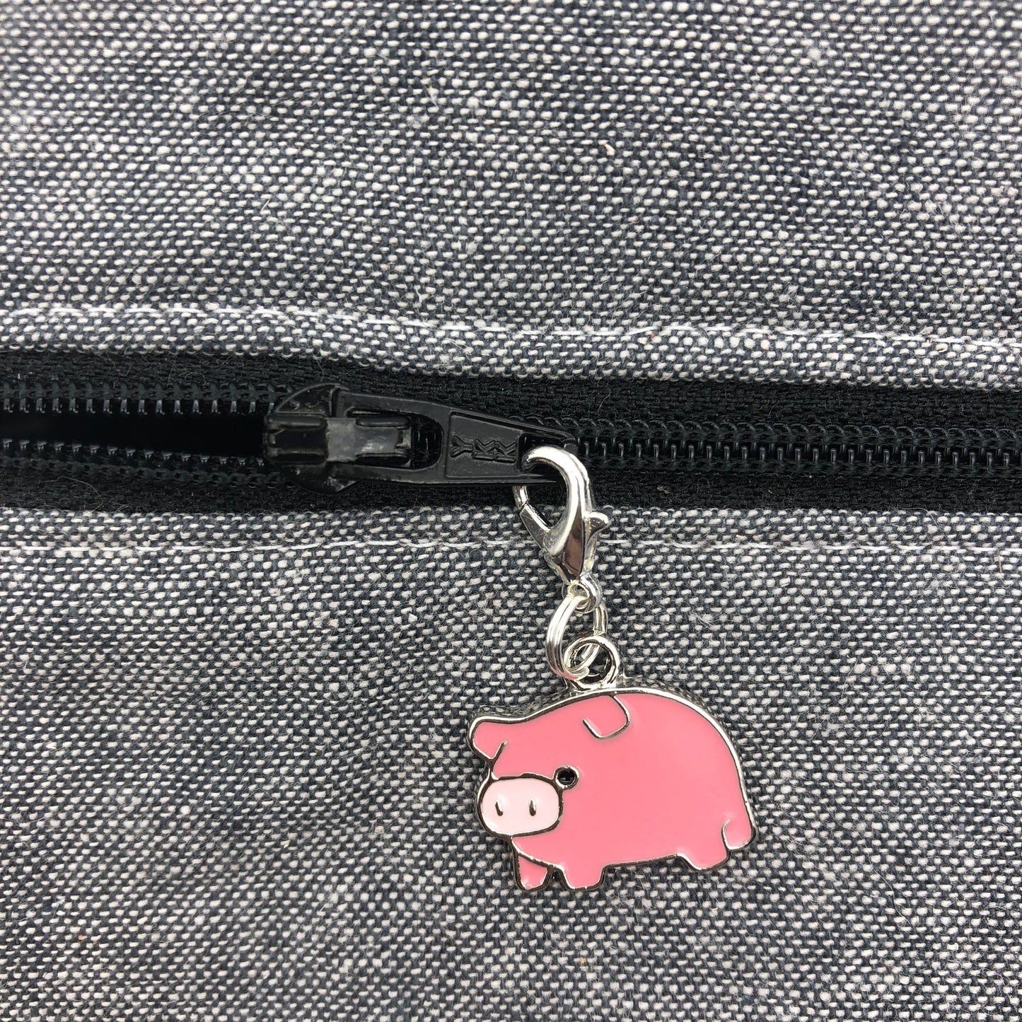 Pink Pig Zipper Charm