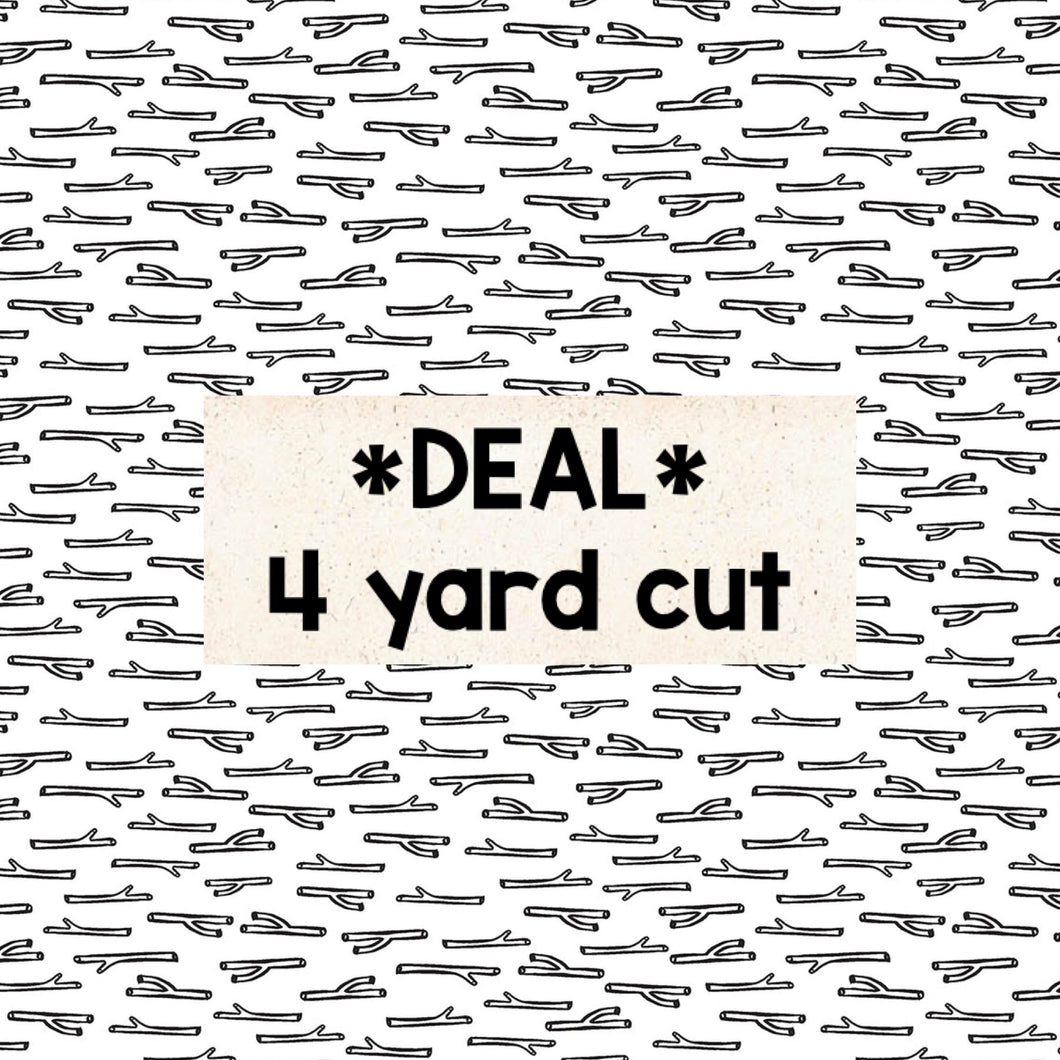 Black and White Twigs 4 Yard Cut Deal
