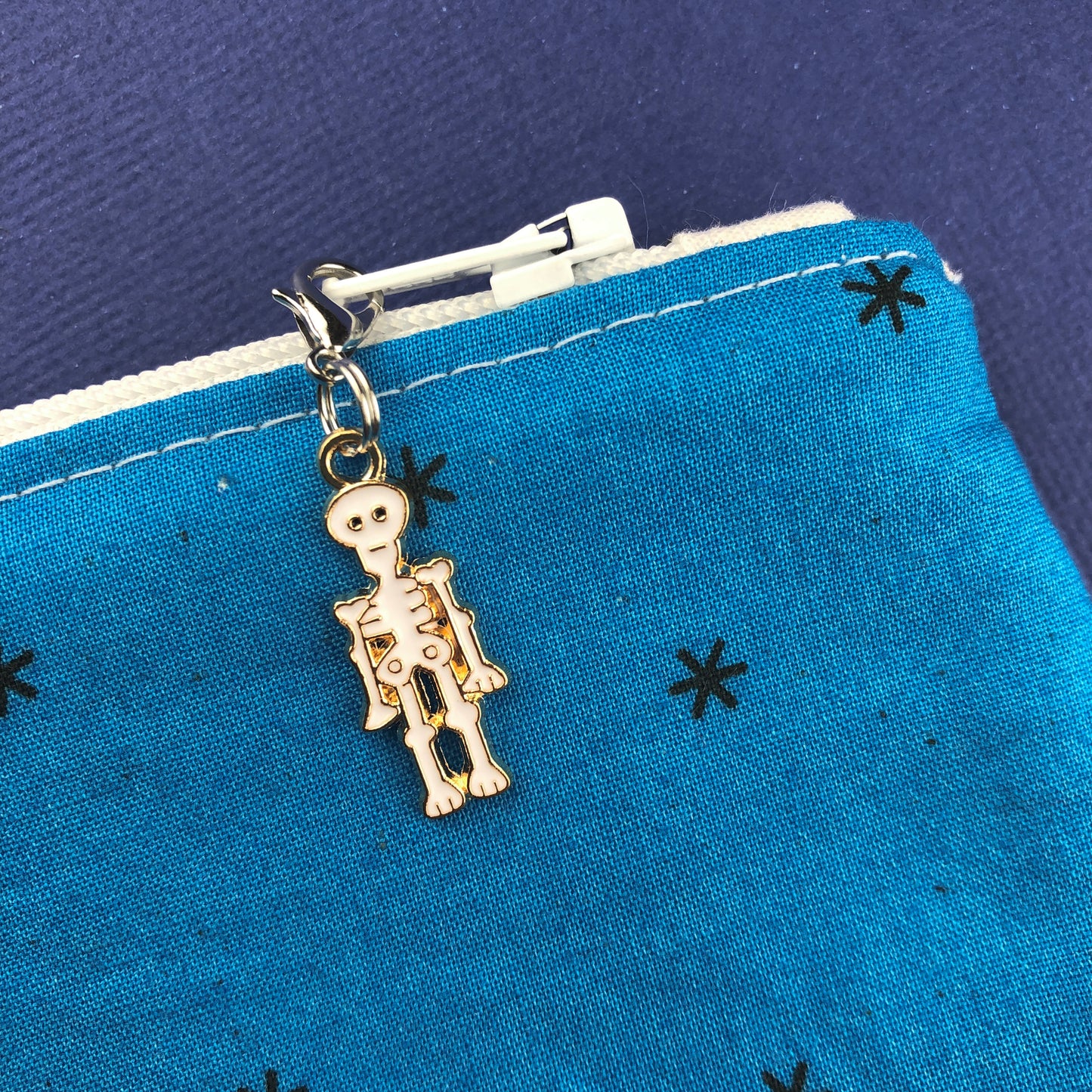 Skeleton Zipper Charm