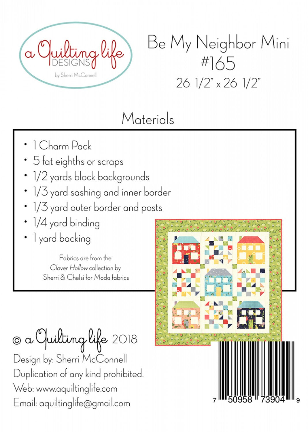 Be My Neighbor Mini Quilt Pattern