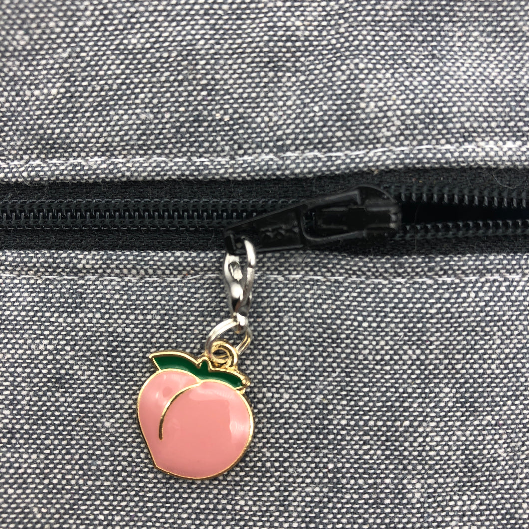 Peach Zipper Charm