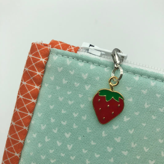 Strawberry Zipper Charm